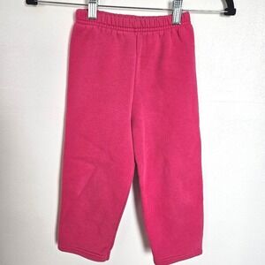 Athletic‎ Works Pink Fleece Sweatpants Elastic Waist Joggers Kids Size 4T